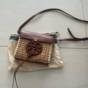 Tory Burch Raffia Crossbody